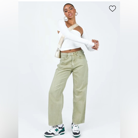 •PRINCESS POLLY•POSEIDON SLOUCH KHAKI DENIM 5-POCKET HIGH RISE JEAN SIZE 4 EUC - Picture 3 of 10